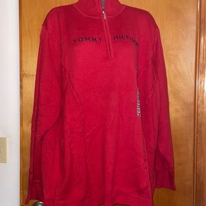 NWT Tommy Hilfiger red pullover sweater